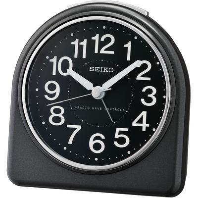 Funkwecker SEIKO "QHR204K", schwarz, Wecker, Funkwecker, Wecker, Reisewecker, Piepalarm, Schlafzimmer, Geschenkidee