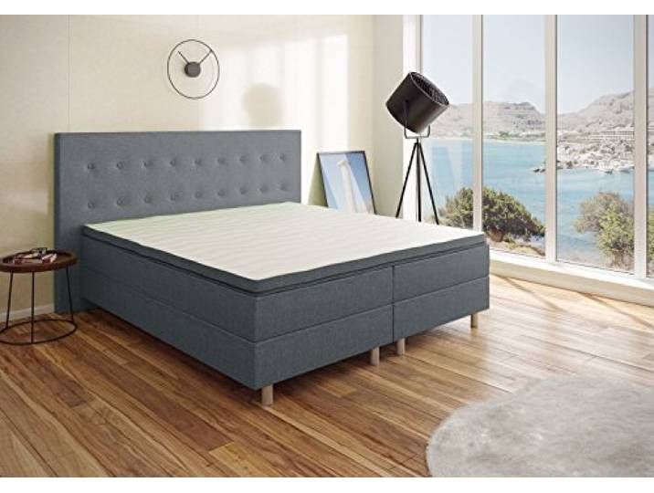 Best For You Boxspringbett Rio Barcelona 5-Zonen mit Visco Topper H3 First Class Bett Größen