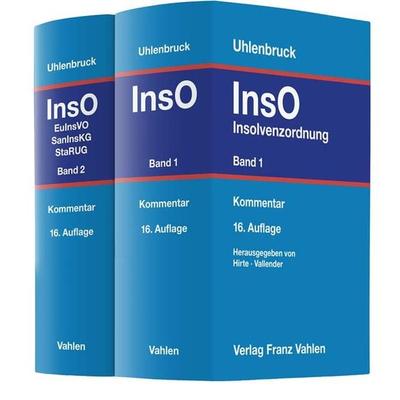 Insolvenzordnung Gesamtwerk. InsO, Taschenbuch von , Vahlen, Franz, 978-3-8006-6650-8