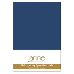 Janine Spannbetttuch Mako-Feinjersey 5007 marine 100x200 cm