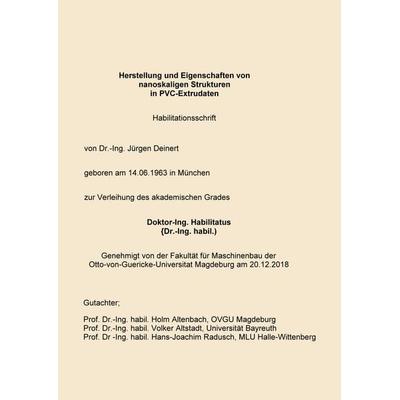 Habilitationsschrift, Gebundene Ausgabe von Jürgen Deinert, BoD – Books on Demand, 978-3-7504-0471-7