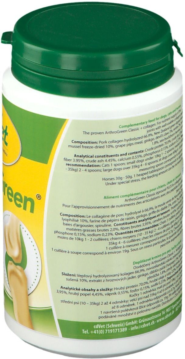 cdVet Arthrogreen Collagen Pulver f.Hunde/Katzen/Pferde 130 g