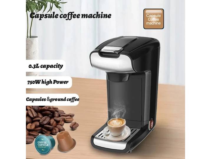 Machine à café à capsules électrique domestique 220-240V, petite machine à café à capsules 300ML, expresso, café filtre