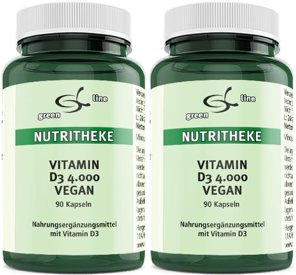 green line Vitamin D3 4000 vegan Kapseln 2x 2x90 St