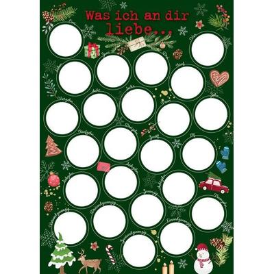 Was ich an dir liebe – Der Rubbel-Adventskalender