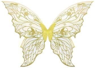 Smart Shopping Spot Sparkling Princess Angel Wing Fairy Wings Organza Dress Up Costume Party Prop For DIY Decorations yellow