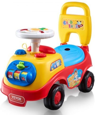 VEVOR Loopauto voor peuters met muziekstuur en opbergruimte, Multicolour