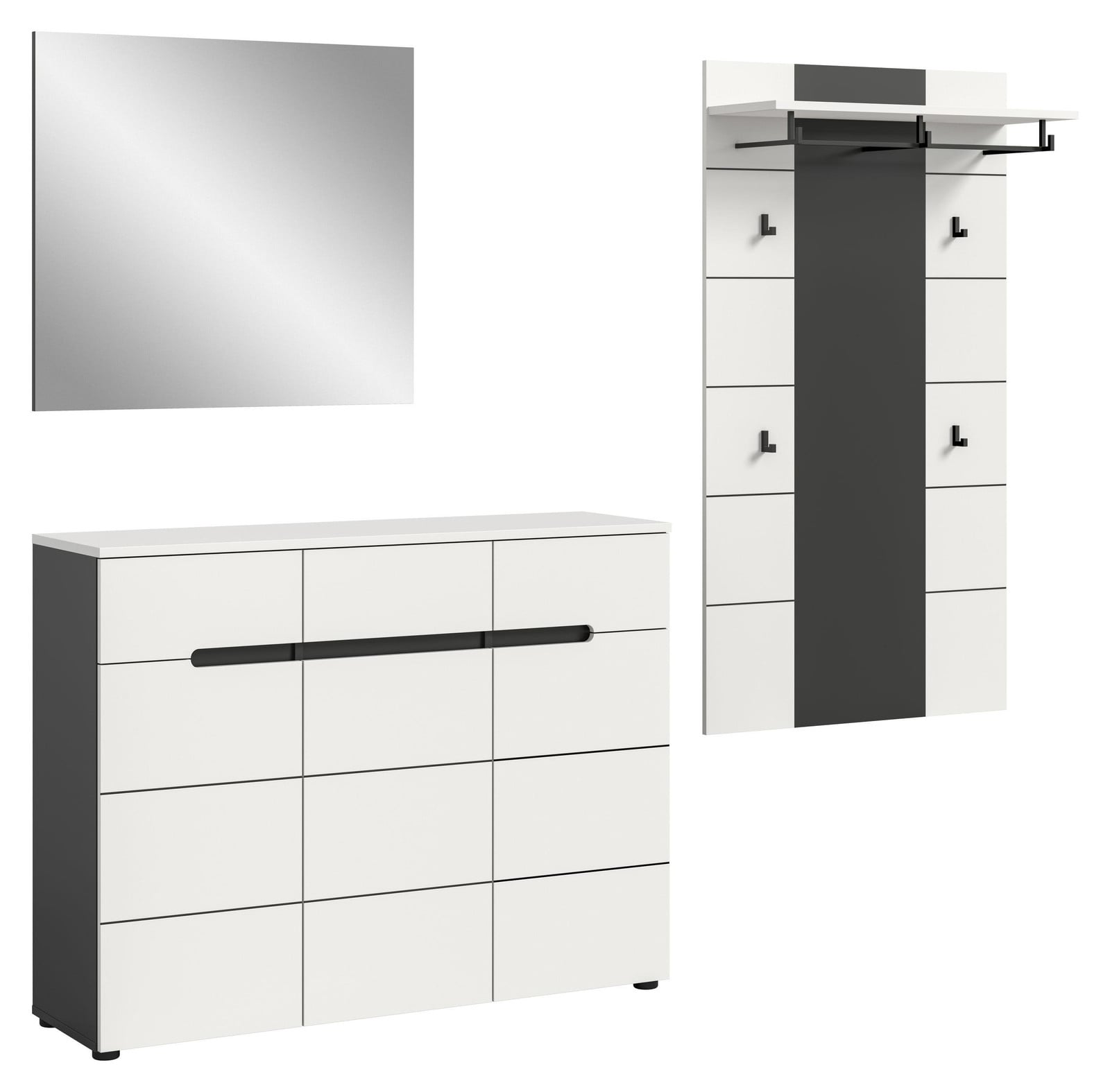 Canu garderobe opstelling C29 wit en grijs