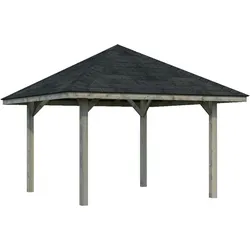 Palmako Pavillon Bianca 8,3 m2 Grau tauchimprägniert