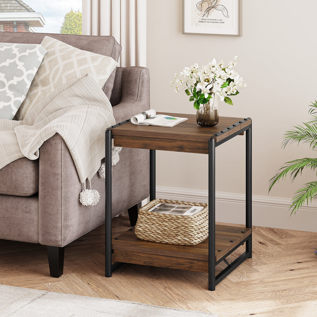 Trent Austin Design End Table Brown 60.8cm H X 49.8cm W X 45.5cm D