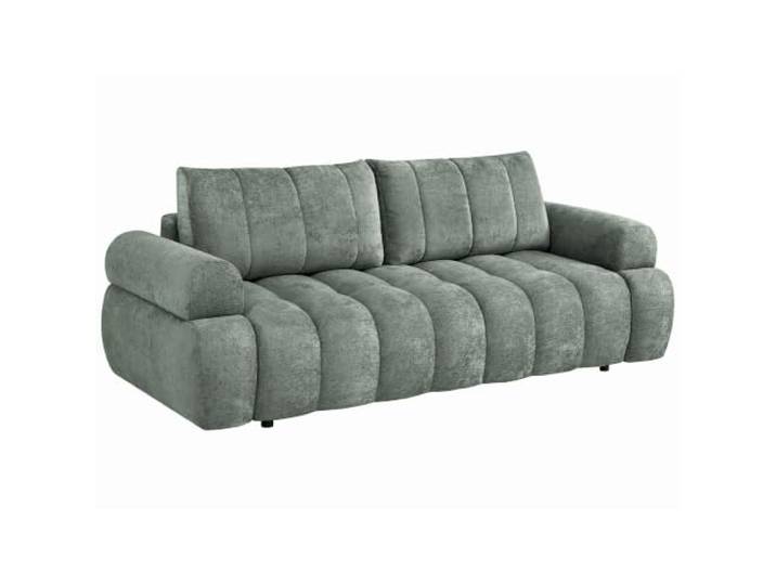 BEAUTY SOFA Schlafsofa Mavi mit Schlaffunktion und Bettkasten, Bettsofa 195 × 145 cm mit DL-System, Chenille, freistehend, Salbeigrün (Kiara 861)