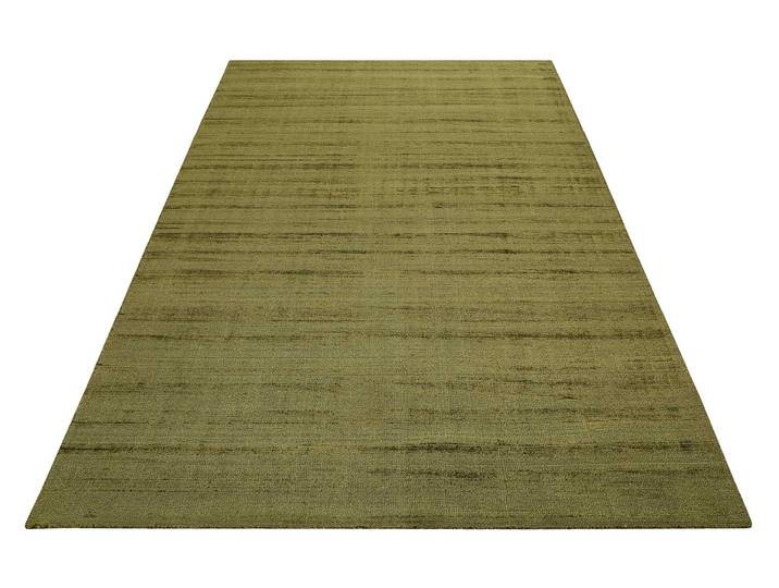 Teppich ESPRIT Gil, ESP-39954, auch als Läufer erhältlich , grün, B:110cm H:8mm L:170cm, Polyester, Teppiche, Teppich, handgewebt, seidig glänzend, schimmernde Farbbrillianz, Melangeeffekt