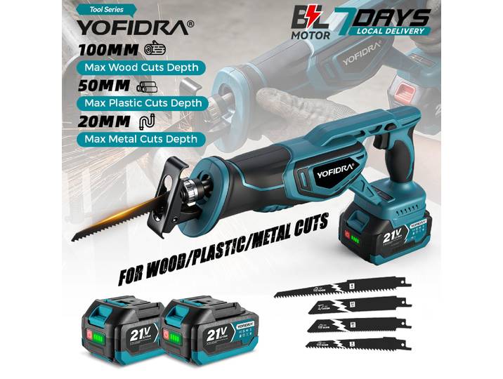 YOFIDRA 3000 tr/min scie alternative sans brosse à main bois métal tuyau coupe scie électrique tronçonneuse outil pour Makita batterie broche