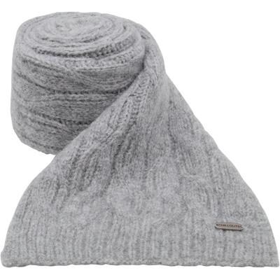 Strickschal CHILLOUTS "Giralda Scarf", Damen, grau, Feinstrick, Materialmix, unifarben, Modetücher, mit eleganter Struktur & angenehmer Länge