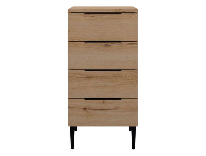 Chiffonnier 4 tiroirs LUCIAN imitation chêne