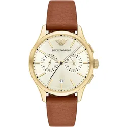 Emporio Armani Quarz / Chronograph Dario AR11714 - creme,braun - 42mm
