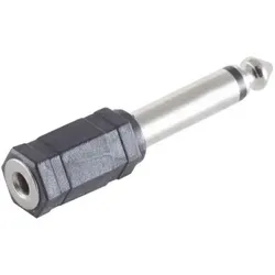 Adapter, Klinkenstecker Mono 6,3mm/K.-Kuppl. Mono