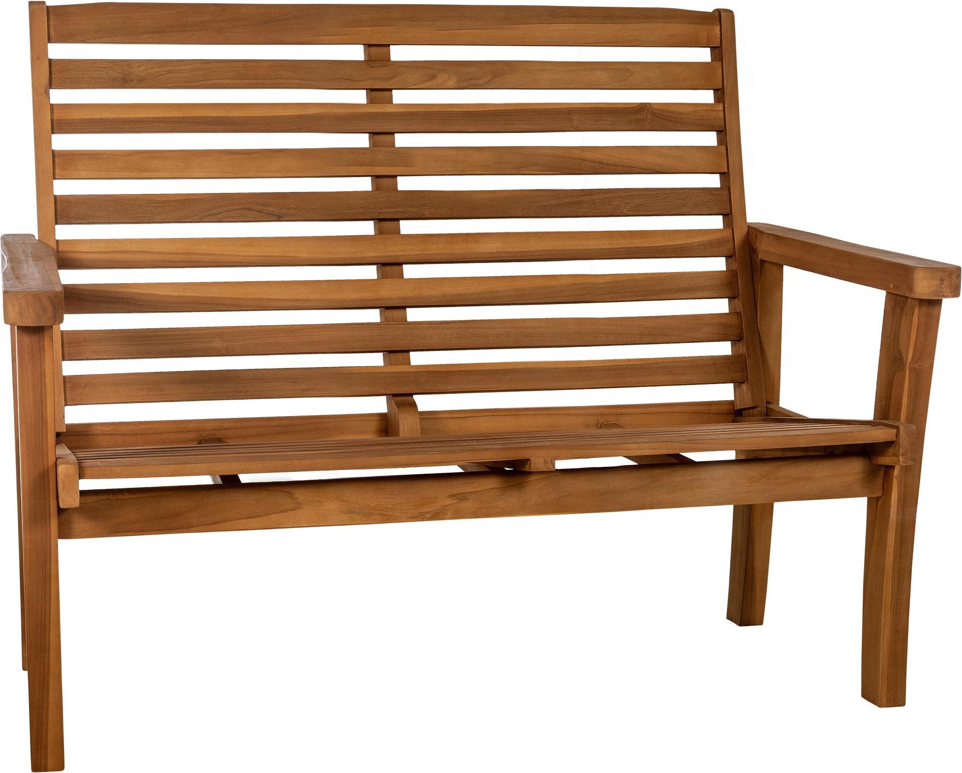 CLP Teakbank Nicosia mit Liegefunktion Teakholz wetterfest robust pflegeleicht | Farbe teak Größe 150 cm