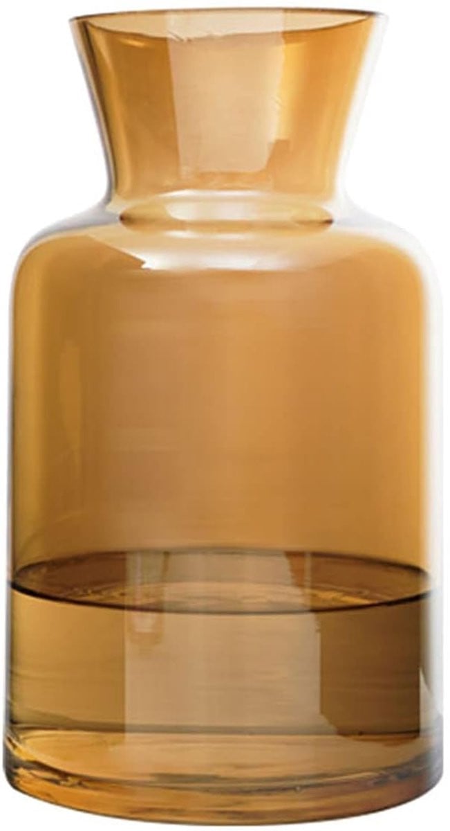 Decoratieve glazen vaas in amber voor woonkamerdecoratie