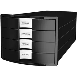 HAN Schubladenbox »IMPULS« DIN A4/C4 schwarz, 28x23.5x36.7 cm