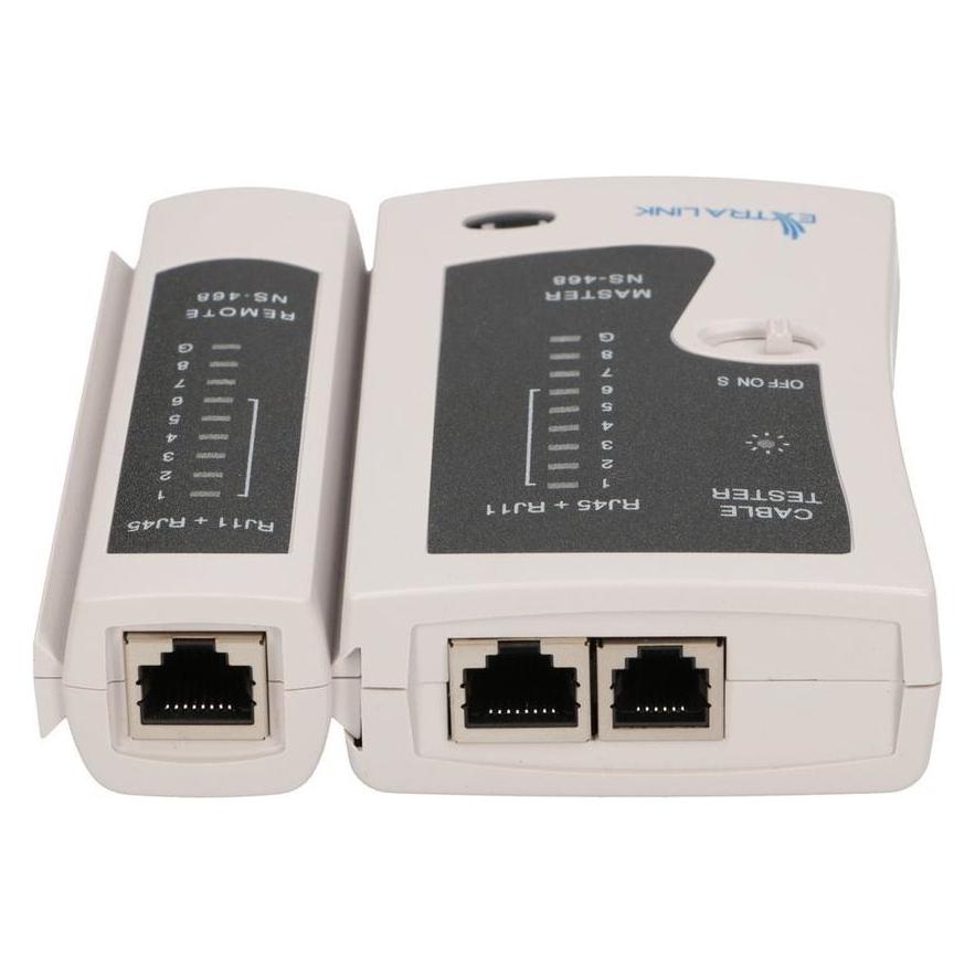 Extralink CABLE TESTER UTP/STP cable tester Black, Grey (Kabeltester) (EX.17191)