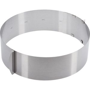 Westmark Tortenring Classic 31312260, backofenfest, Edelstahl, von Ø 16 - 30 cm verstellbar, Höhe 8,5 cm