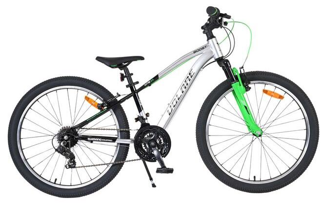 Volare Boost Kinderfahrrad - 24 Zoll - 21 Gänge - Silber/Grün