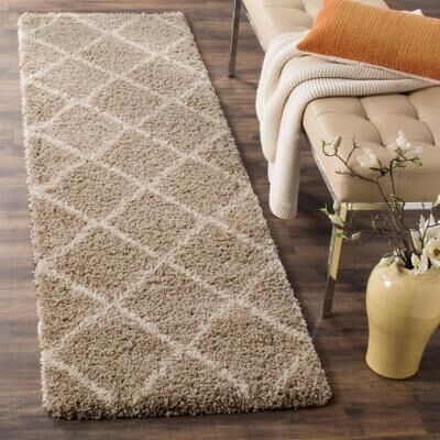 SAFAVIEH Hudson Shag Estella Diamond Trellis 2-inch Thick Rug