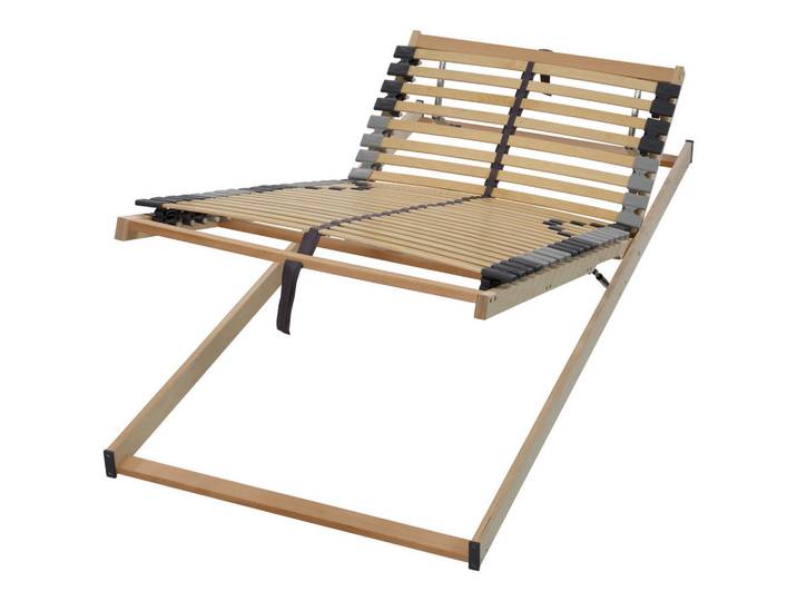 Novel Lattenrost, Holz, Birke,Birke, Schichtholz,Schichtholz, 7-Zonen, 100x200 cm, Fussteilverstellung mit Gasdruckfeder, Schlafzimmer, Lattenrost