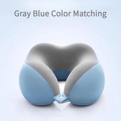 Inspire Essentials Memory Foam Travel Neck Pillow With Ergonomic U Shaped Support For Travel Office And Home sky Blue