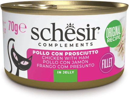 Schesir Cat Pouch Frango com Presunto em Geleia 12 uds x 70g