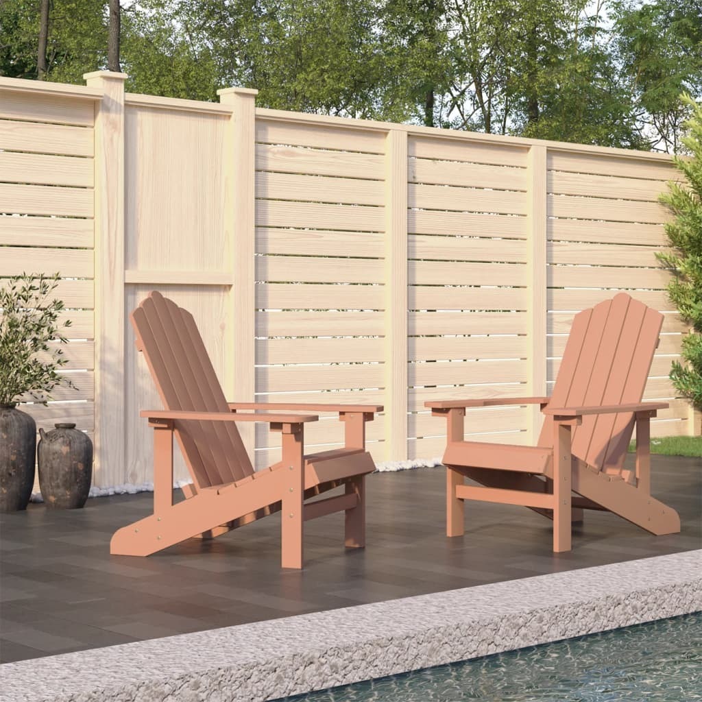 The Living Store Adirondack-Gartenstühle 2 Stk. HDPE Braun