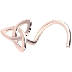 14/18 Karat Gold Nasenstecker Spirale TRISKELE