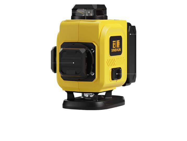 Niveau laser, lumière infrarouge puissante et lumière verte, ligne fine haute précision, instrument à nivellement automatique fixé au mur