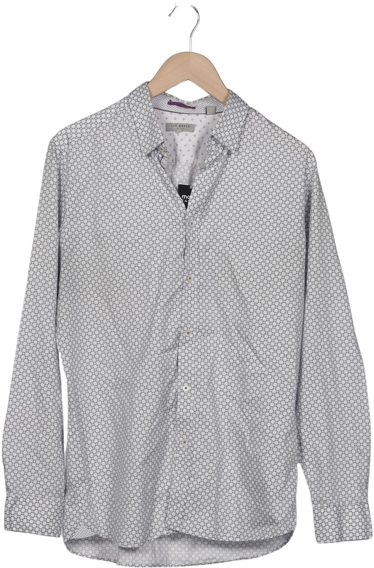 TED Baker Herren Hemd, Grau, Gr. XL (Ted Baker 5), Baumwolle - Second Hand