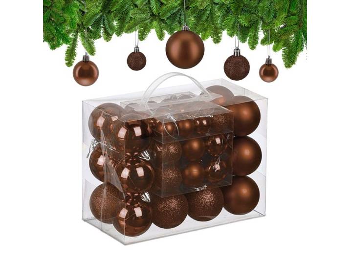 Relaxdays Weihnachtskugeln im 50er Set