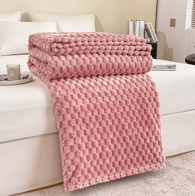 Inspire Curations Soft Plaid Fleece Travel Throw Blanket doushahong 150x200cm 1pc