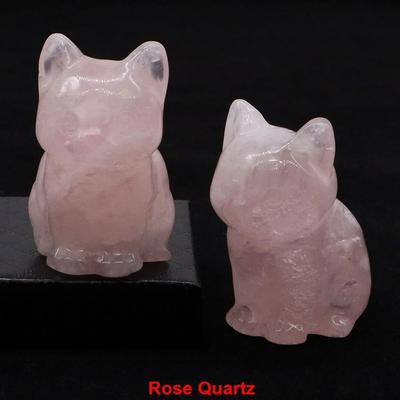 Inspire Essentials Natural Crystal Cat Statue Amethyst Healing Stone Animal Figurine 13