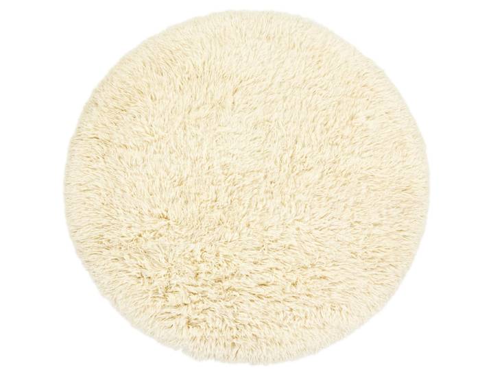 Berber Blanc Teppich 151x151 Handgeknüpft Orientteppich Rund Wolle