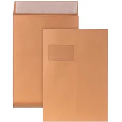 Posthorn, Versandtasche + Luftpolstertasche, Faltentasche mit Klotzboden (200 Stk.)