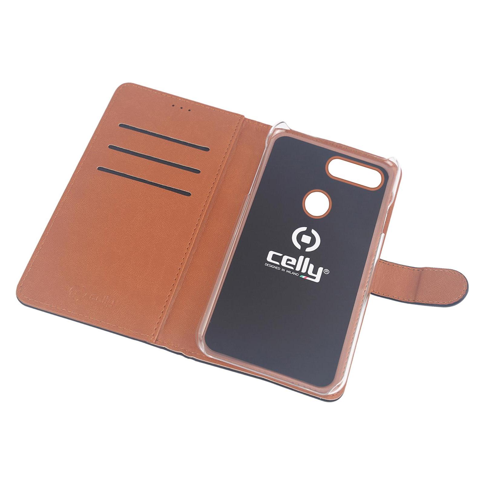 Celly WALLY Handytasche Etui Schwarz (Huawei Y9 (2018)) (WALLY756)