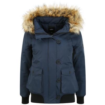 Winterjacke OXMO "Winterjacke OXAcila", Damen, Gr. L, blau (insignia blau), Obermaterial: 100% Nylon NY., Jacken Winterjacke