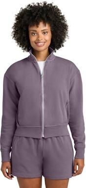 Comfort Colors CC1570L Womens Full Zip Jacket in Dusk size Large   Cotton