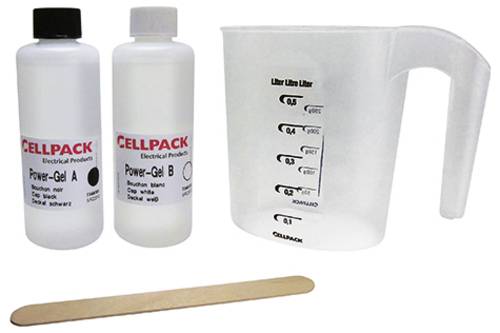 CellPack 335121 POWER GEL/1000ml 2-Komponenten-Gel auf Silikonbasis zum Vergießen von Abzweig- und Anschlussdosen Transparent 1St.