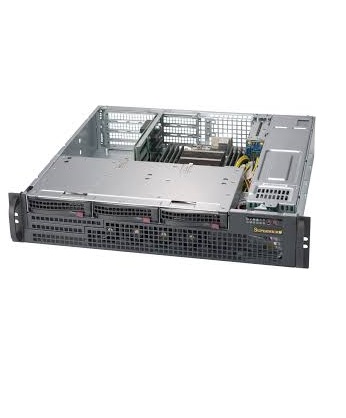 Supermicro Gehäuse 3,5" PC-/Server Netzteil Lüfter Serial Attached SCSI SAS ATA Hot-Swap/Hot-Plug (CSE-825MBTQC-R802WB)
