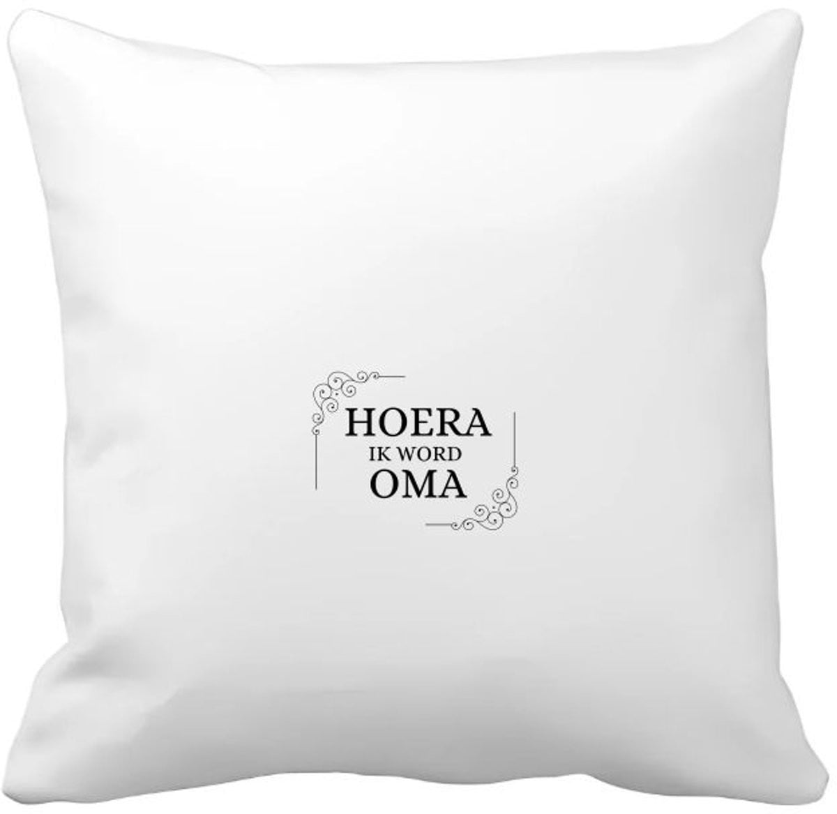 Akyol Kussenhoes Hoera ik word oma - 40 x 40 cm