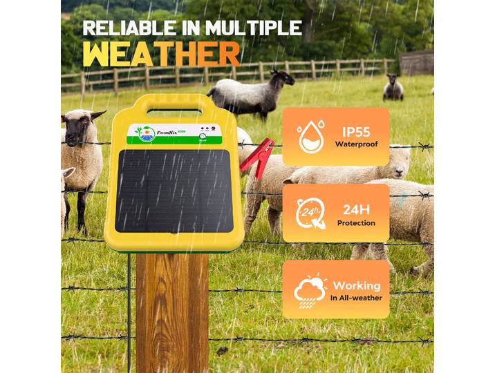 10KM clôture électrique solaire électrificateur bétail clôture électrique impulsion berger Ranch clôture pour bétail animaux ferme aussi