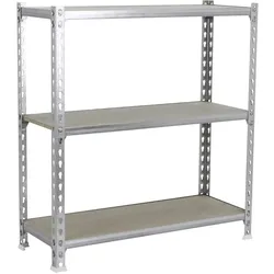 PROREGAL Schwerlastregal BABY MULI | HxBxT 90x100x40cm | 3 Fachböden | Fachlast 150kg | Verzinkt | Lagerregal Kellerregal Werkstattregal