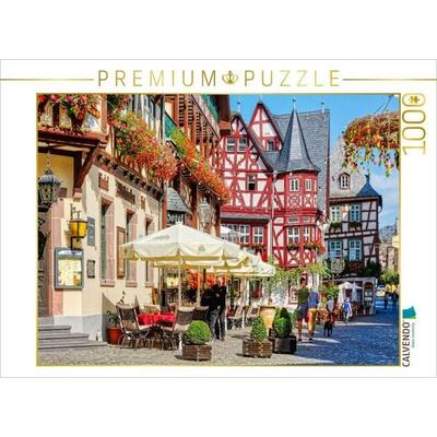 CALVENDO Puzzle Ein Motiv aus dem Kalender Bacharach - Fachwerkromantik am Rhein | 1000 Teile Lege-Größe 64x48cm Foto-Puzzle für glückliche Stunden
