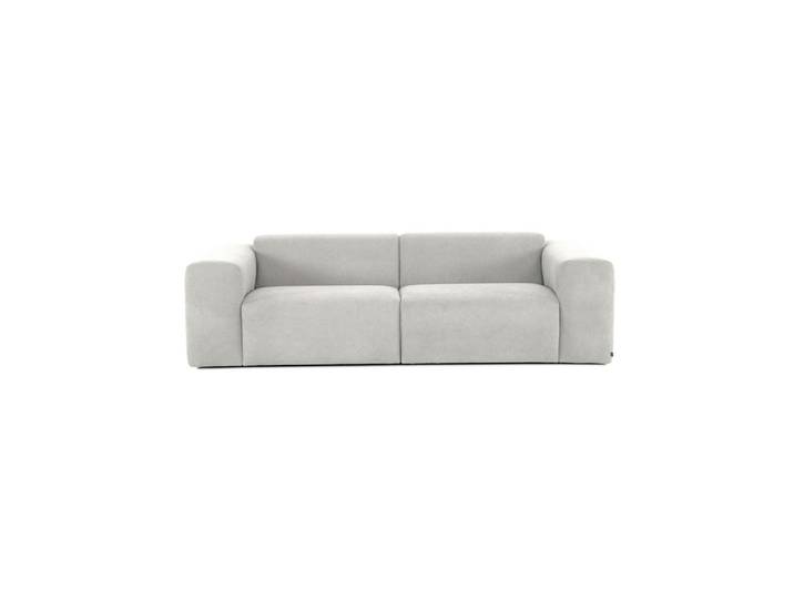 Mid.you 3-Sitzer-Sofa Manne, Hellgrau, Kunststoff, 266x76x116 cm, Made in EU, Rücken echt, Wohnzimmer, Sofas & Couches, Sofas, 3-Sitzer Sofas